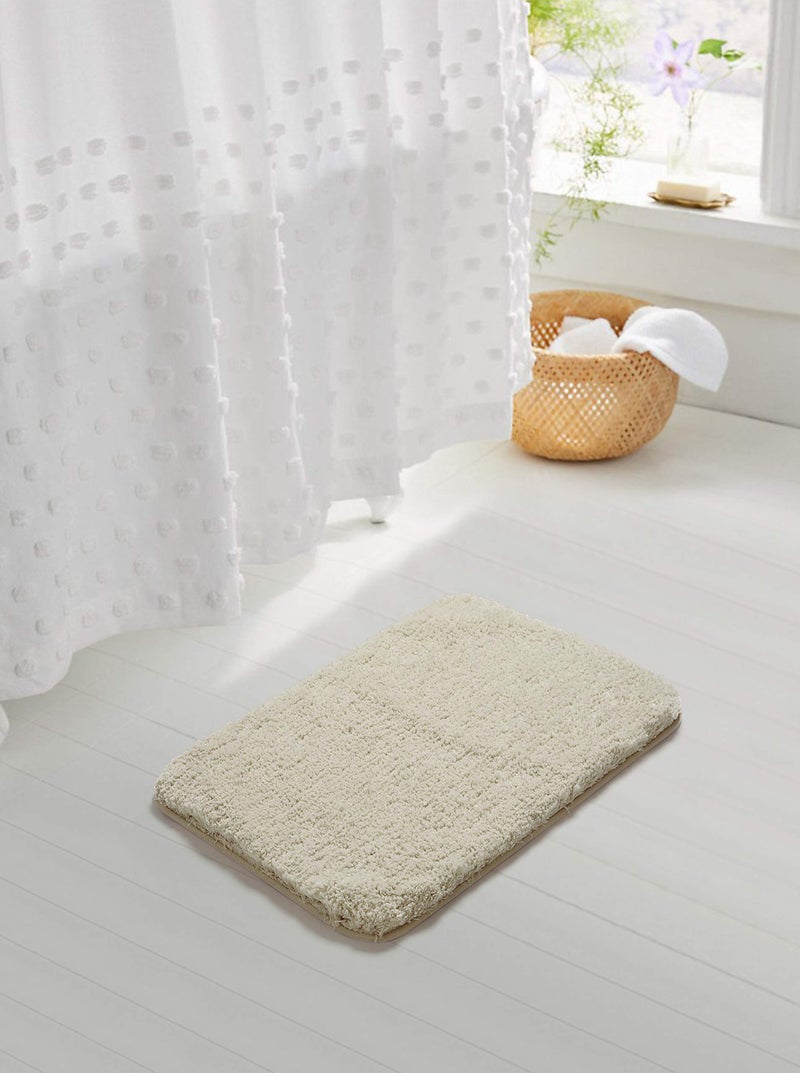 Suchtale Bath Rug for Non Slip Bath Mat (20 x 32, Light Tan) Water Absorbent Soft Microfiber Shaggy Thick Plush Shower Mat - Image 2